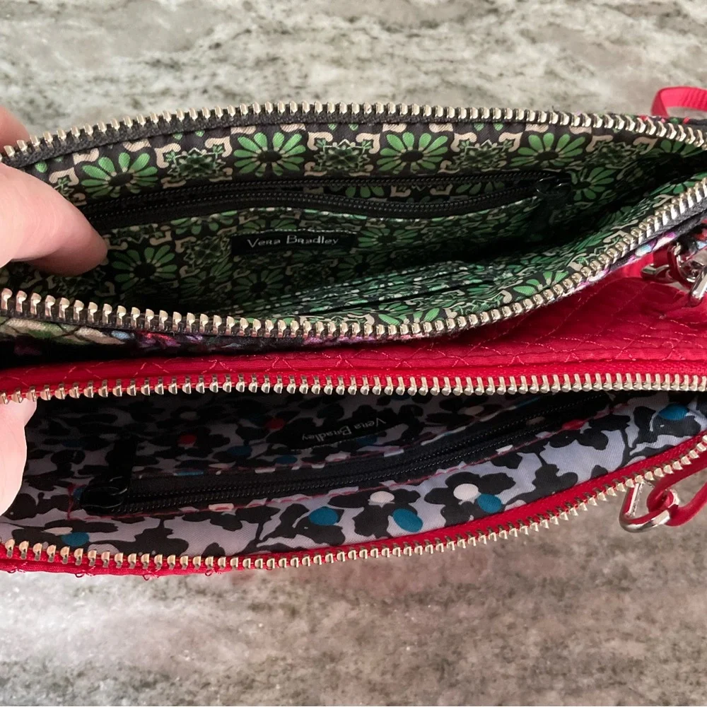 Vera Bradley Winter Berry/Cardinal custom double crossbody bags - Picture 11 of 15
